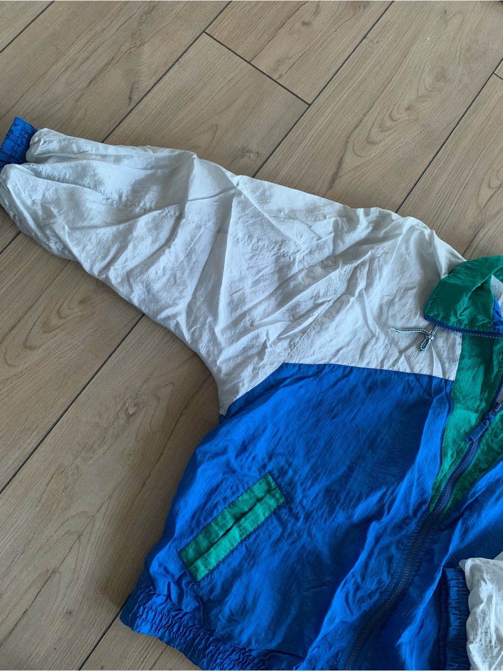 Vintage Colorblock Varsity Jacket | mid season coat | 80s 90s unisex sporty - Picture 3 of 9